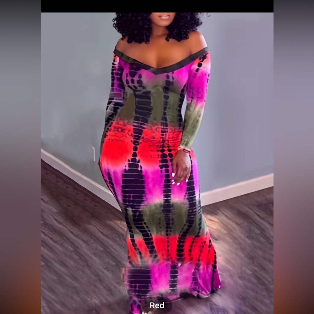 Off shoulder maxi dress